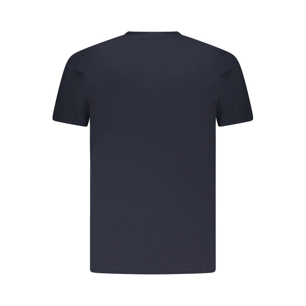 Cavalli Class Blue Cotton Men T-Shirt Cavalli Class Dark Slate Gray