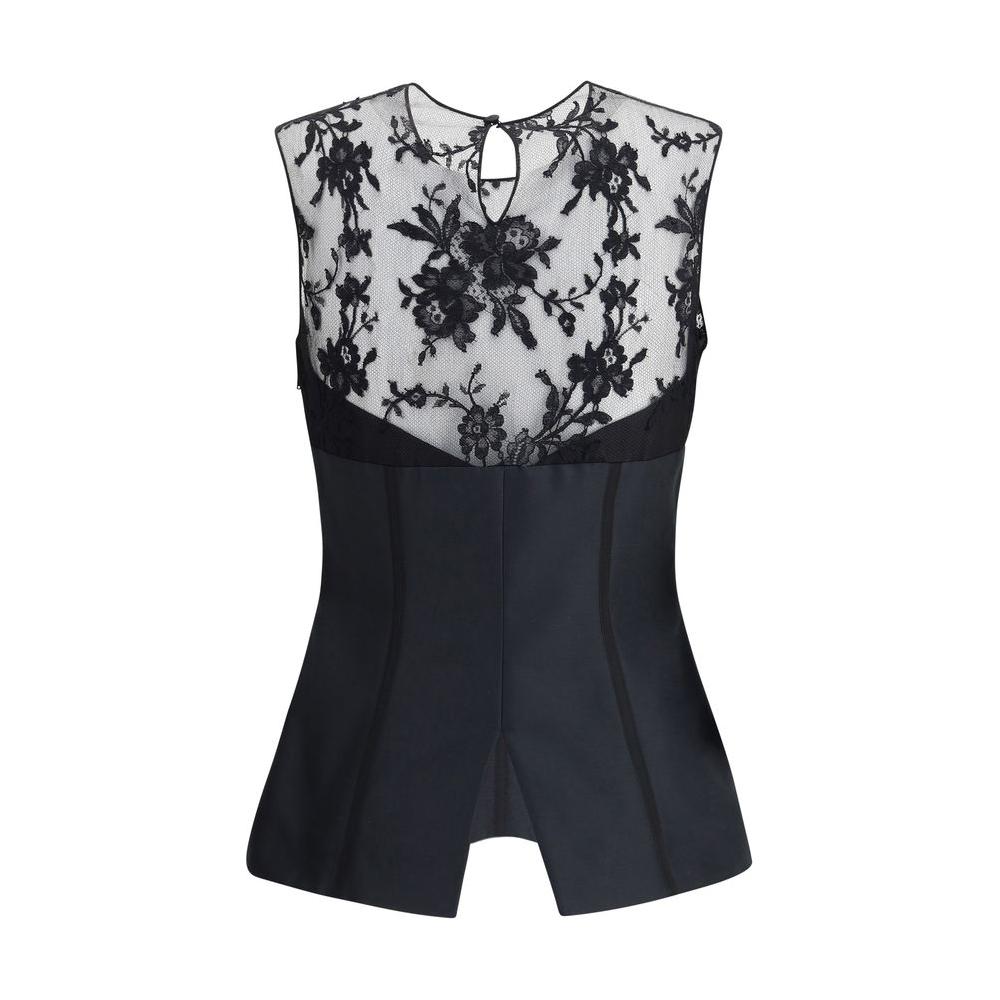 Alexander McQueen Lace Top Alexander McQueen Gray