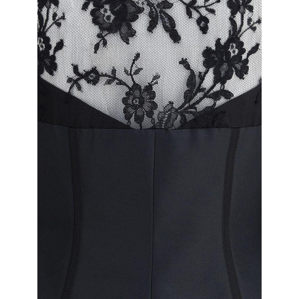 Alexander McQueen Lace Top Alexander McQueen Dark Slate Gray
