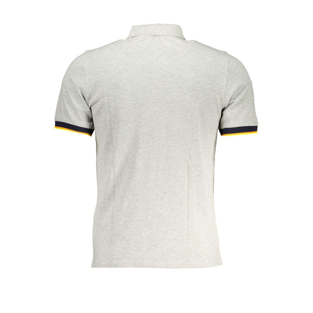 K-WAY Gray Cotton Men Polo Shirt