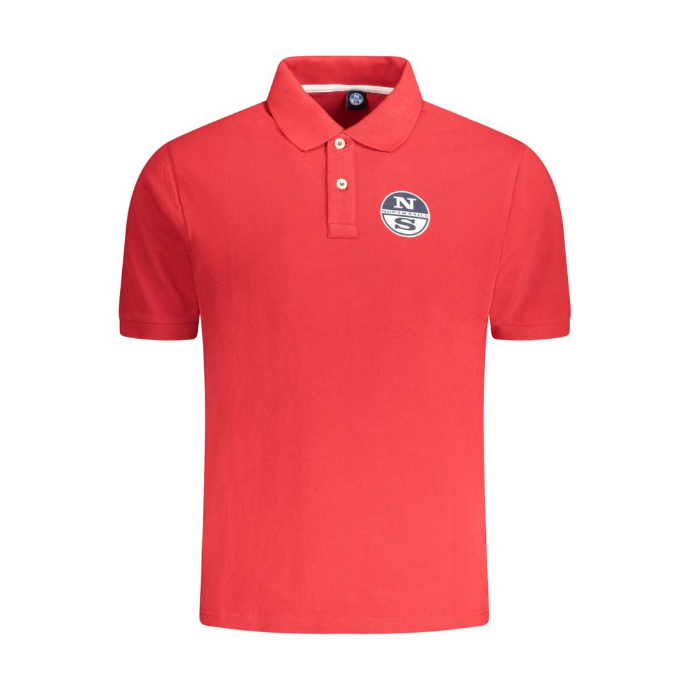 North Sails Red Cotton Men Polo Shirt North Sails Tomato