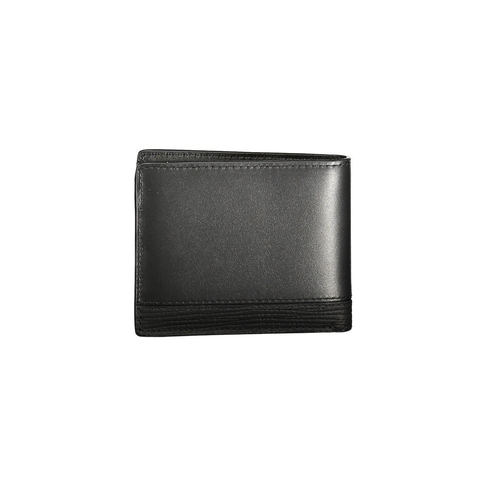 Tommy Hilfiger Black Leather Men Wallet Tommy Hilfiger Dark Slate Gray