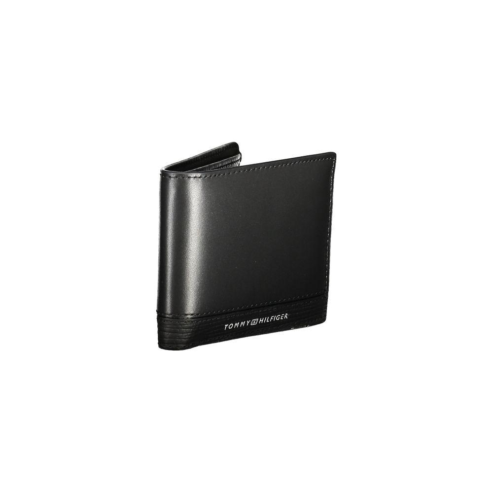 Tommy Hilfiger Black Leather Men Wallet Tommy Hilfiger Dark Slate Gray