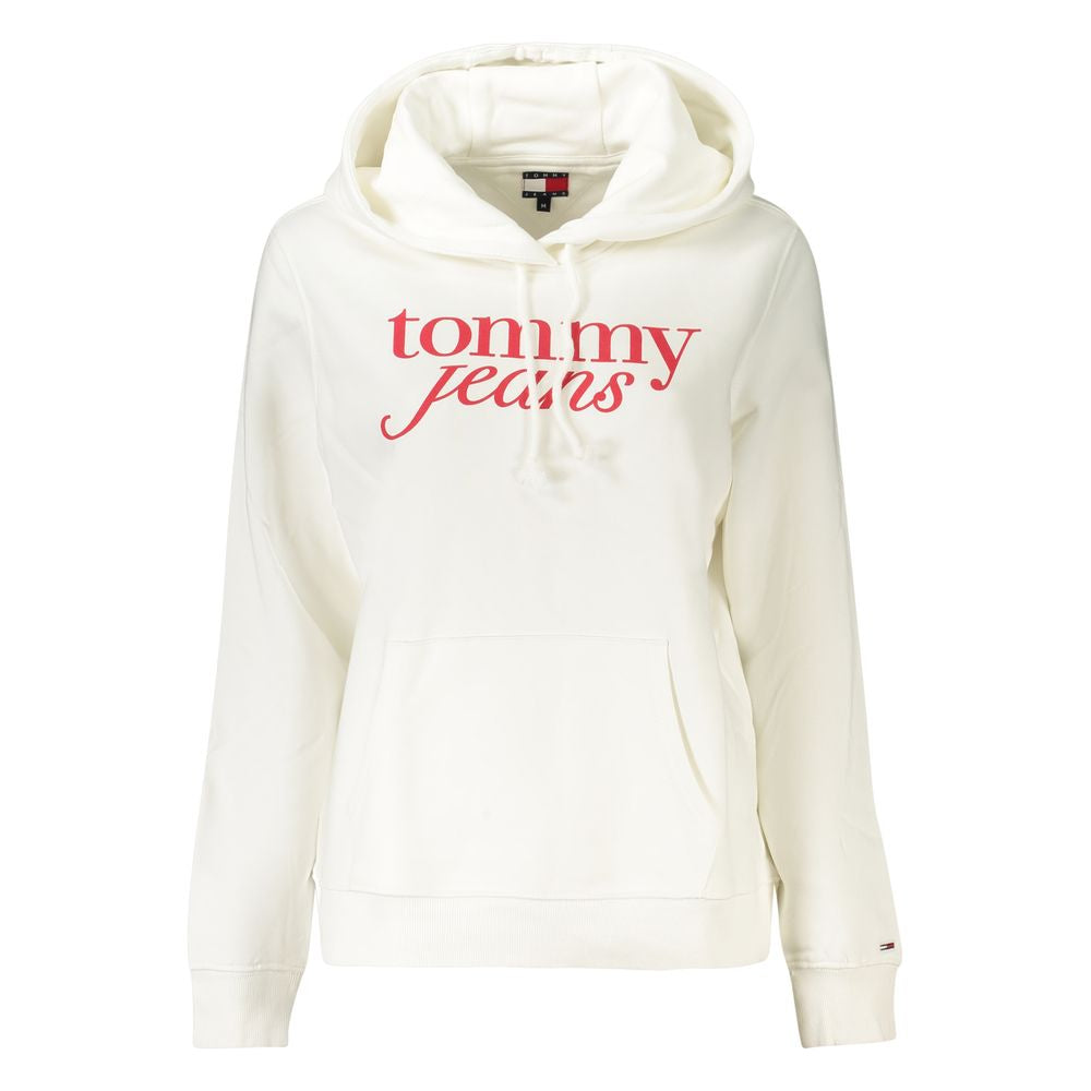 Tommy Hilfiger White Cotton Women's Hooded Sweater Tommy Hilfiger Beige