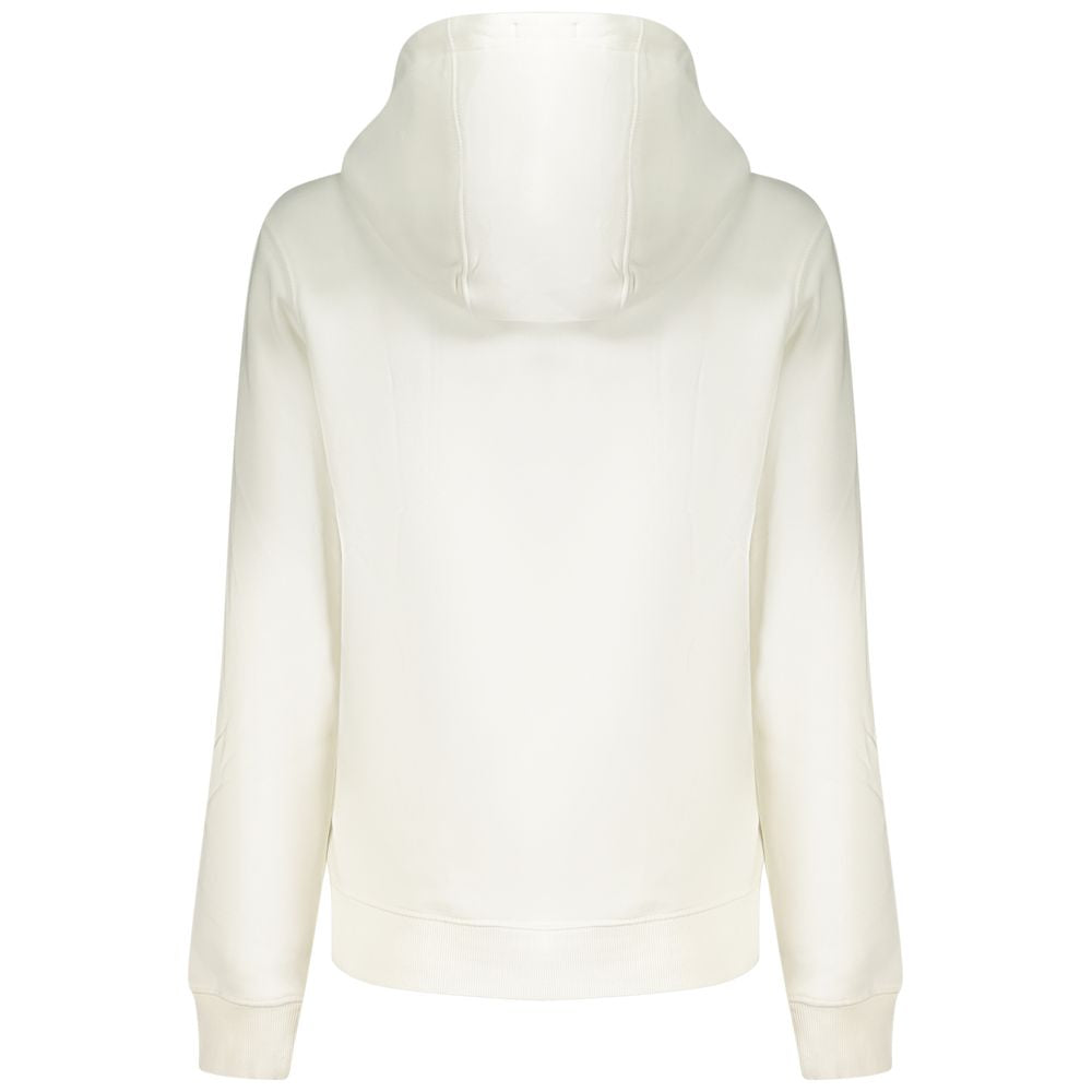 Tommy Hilfiger White Cotton Women's Hooded Sweater Tommy Hilfiger Beige