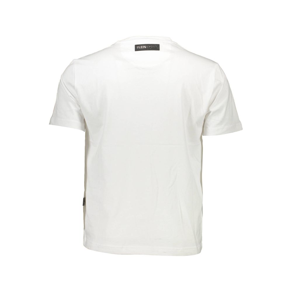 Plein Sport White Cotton Men T-Shirt Plein Sport Beige