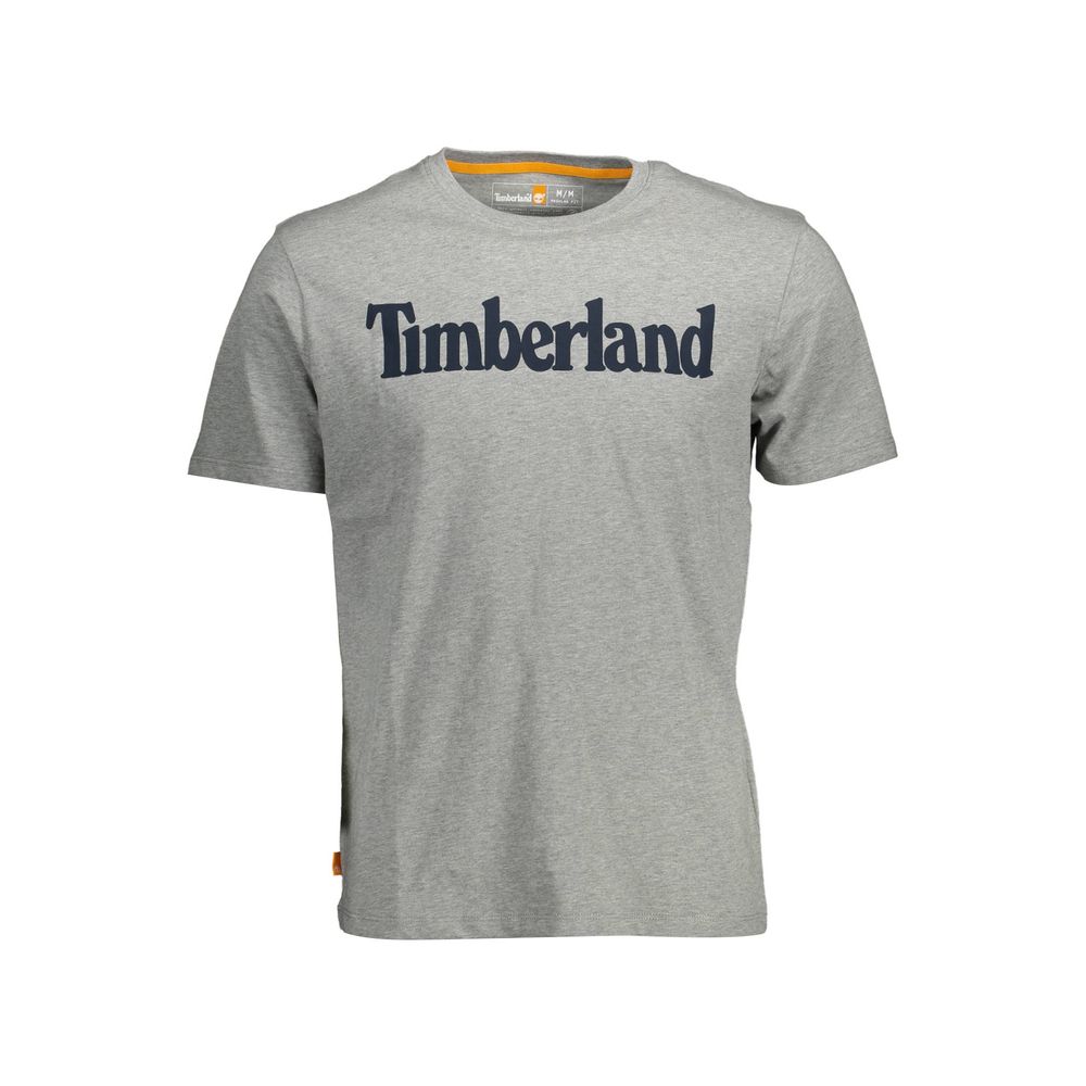 Timberland Gray Cotton Men T-Shirt Timberland Dark Gray