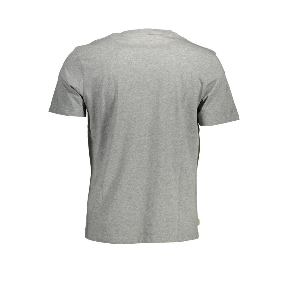 Timberland Gray Cotton Men T-Shirt Timberland Dark Gray