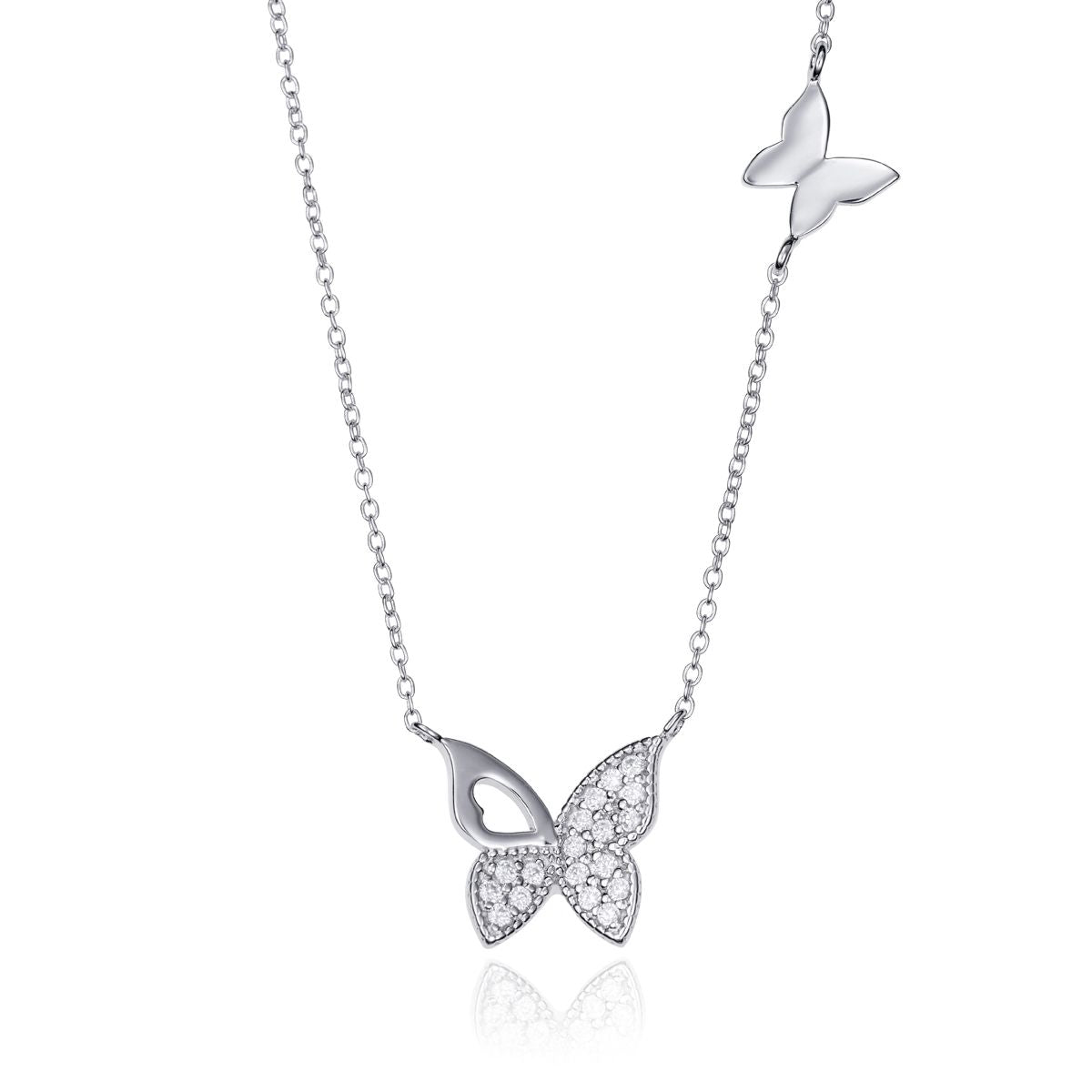 VICEROY JEWELS Mod. 71053C000-30 Silver 925° butterfly necklace for ladies with quartz analog movement and 10 ATM water resistance.