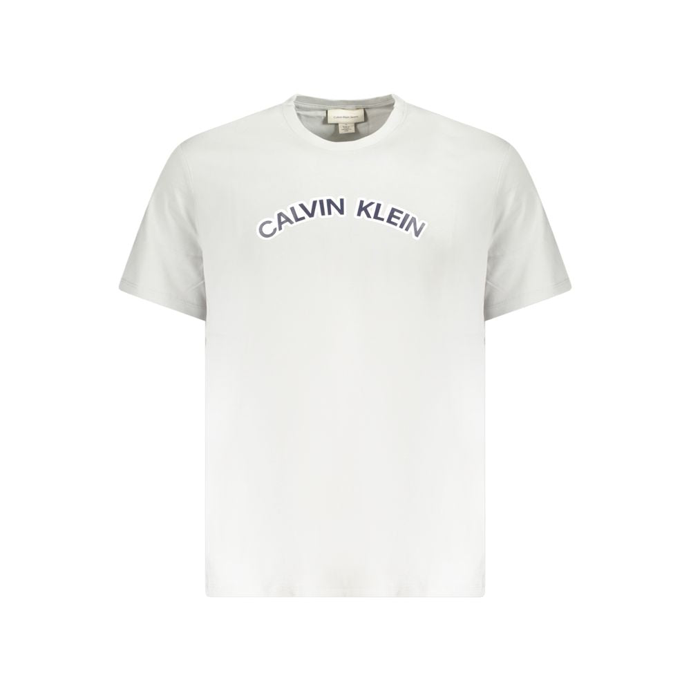 Calvin Klein Gray Cotton Men T-Shirt