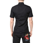 Dolce & Gabbana Black Short Sleeves Cotton GOLD Casual Shirt TSH87829-39