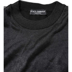 Dolce & Gabbana Black Logo Knitted Crewneck Pullover Sweater TSH87201-48