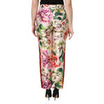 Dolce & Gabbana Multicolor Floral High Waist Straight Pants PAN76312-36
