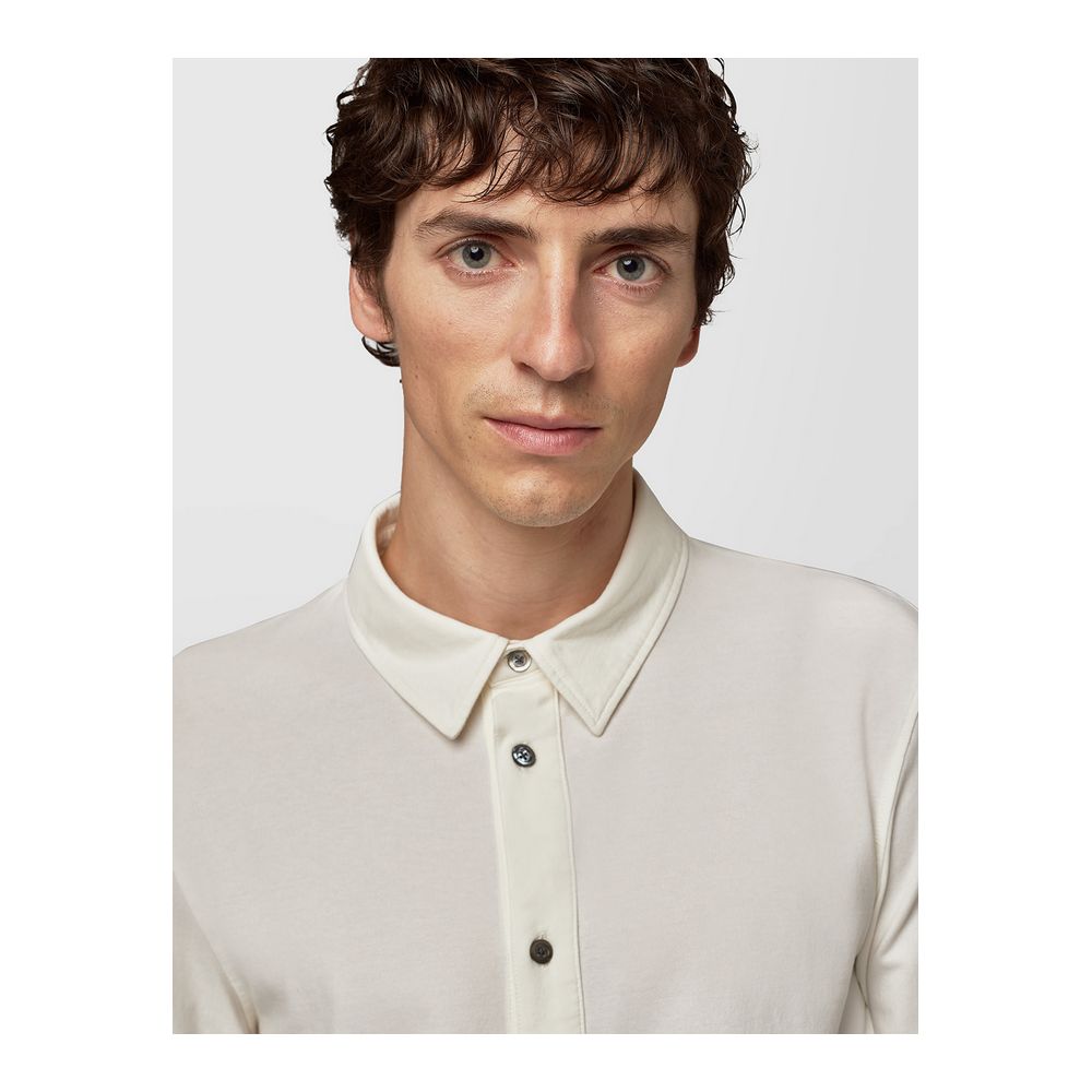 Alpha Studio White Cotton Shirt