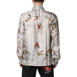 Dolce & Gabbana Multicolor Silk Printed Button Down Shirt TSH90447-4
