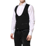 Dolce & Gabbana Black Wool Waistcoat Dress Formal Vest TSH87203-46