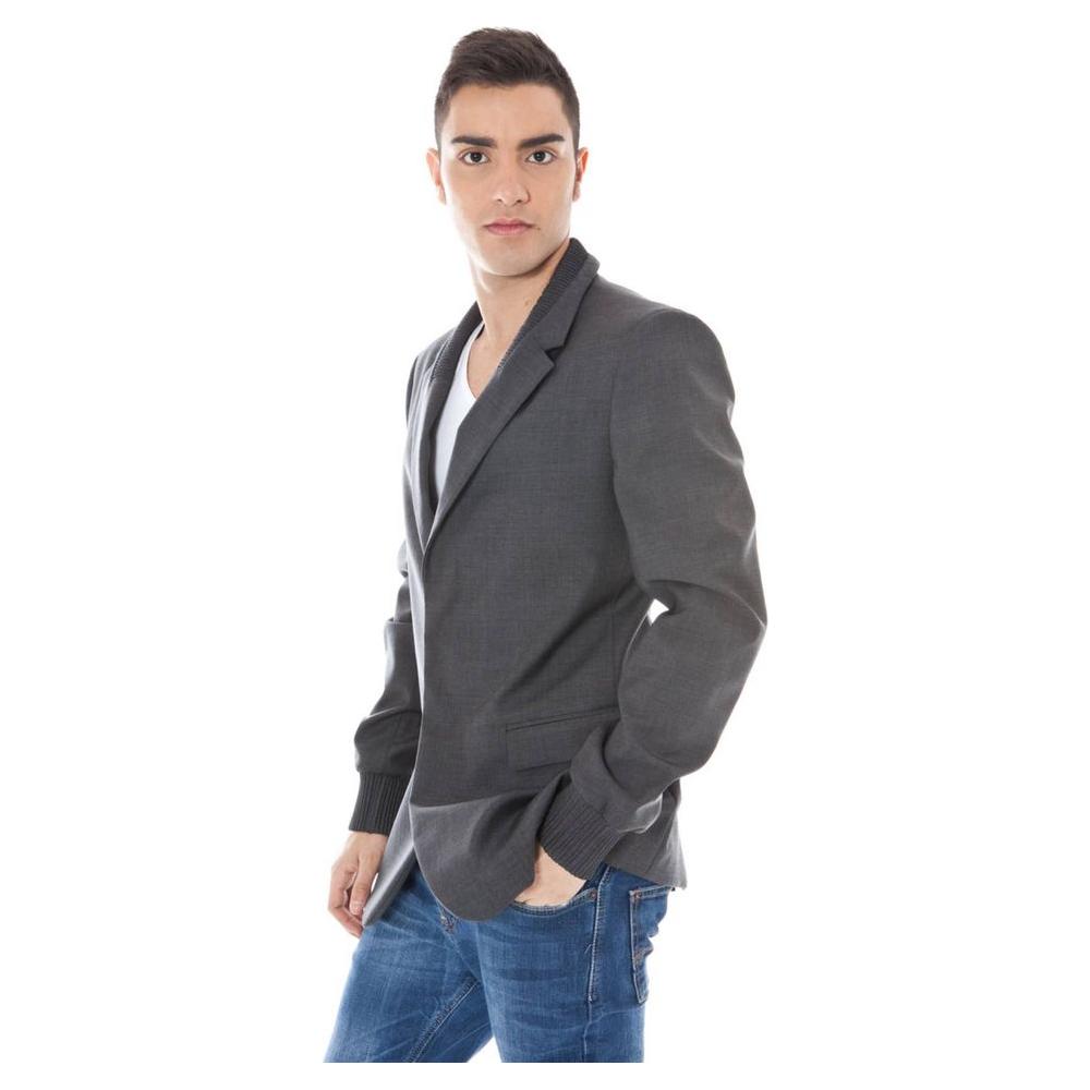 Calvin Klein Gray Wool Men Jacket