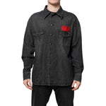 Dolce & Gabbana Gray Long Sleeves Button Down Denim Shirt TSH87765-41