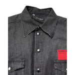 Dolce & Gabbana Gray Long Sleeves Button Down Denim Shirt TSH87765-41