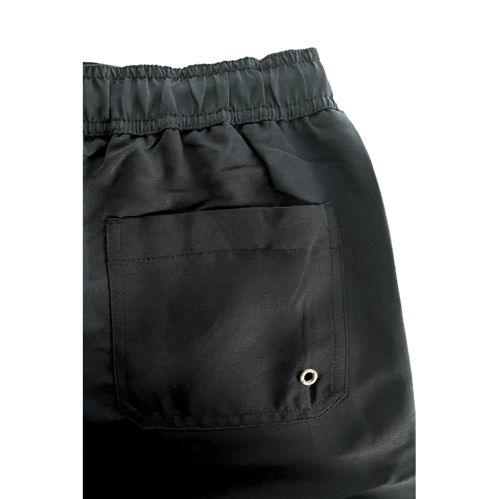Trussardi Beachwear "Black Polyester Men Swim Shorts"