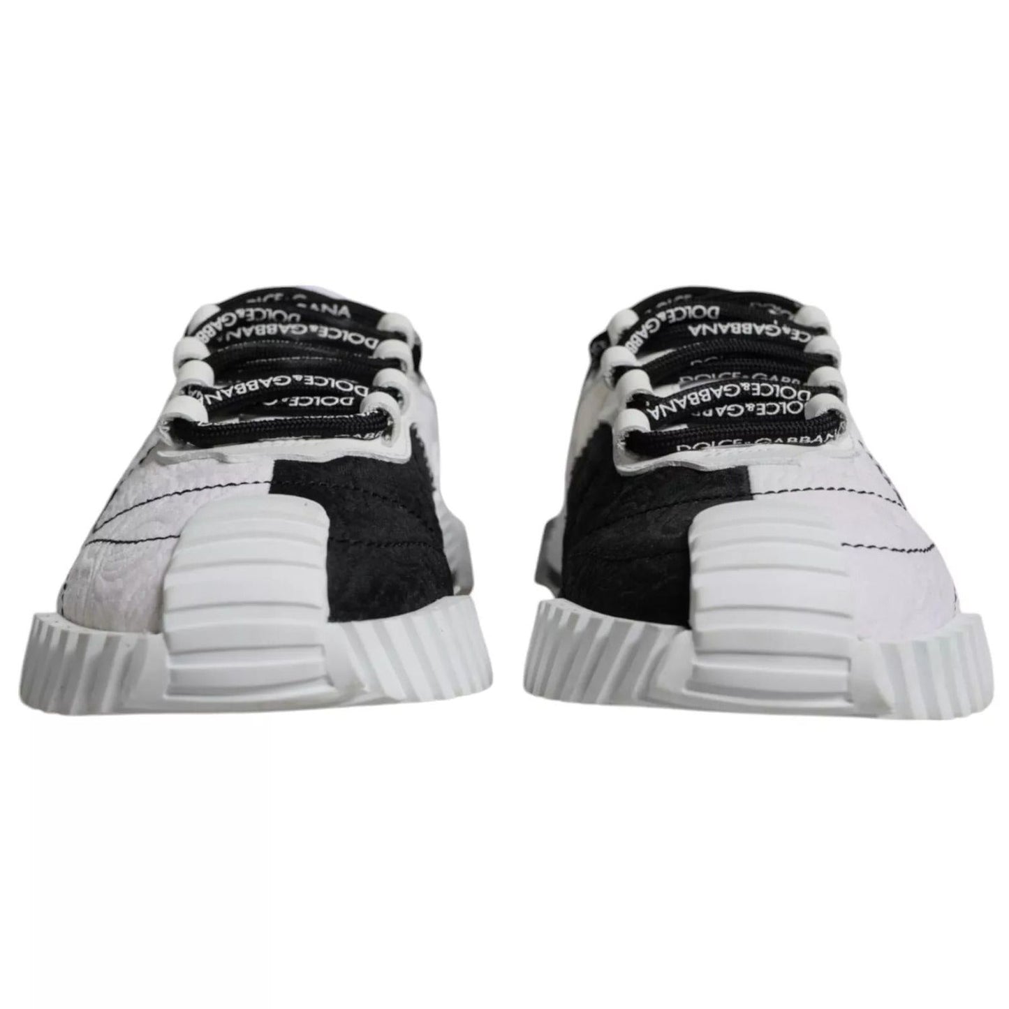 Dolce & Gabbana White Black Low Top NS1 Sneakers Shoes LA11821#4-37.5