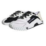Dolce & Gabbana White Black Low Top NS1 Sneakers Shoes LA11821#4-37.5