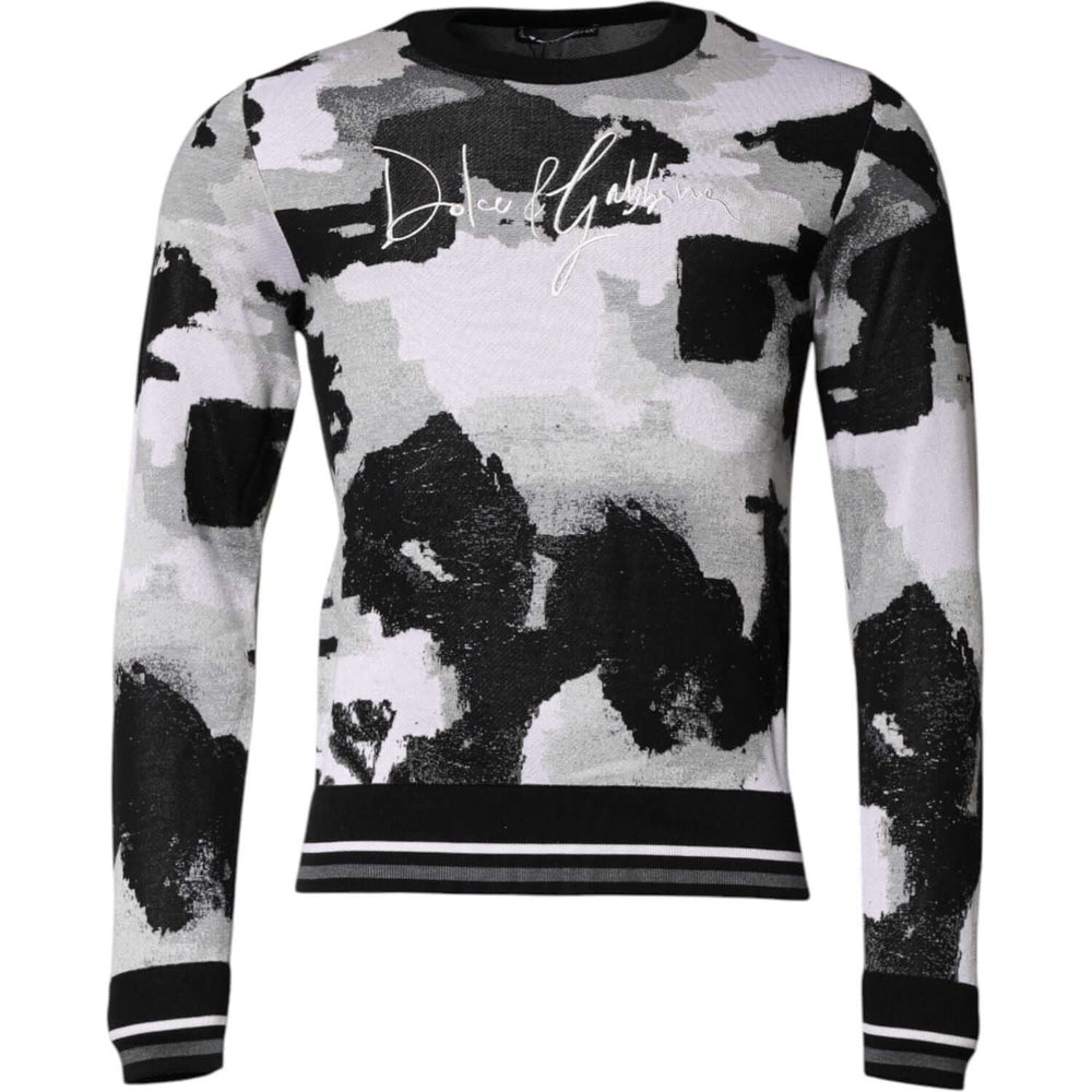 Dolce & Gabbana Multicolor Logo Crew Neck Pullover Sweater TSH90497-46