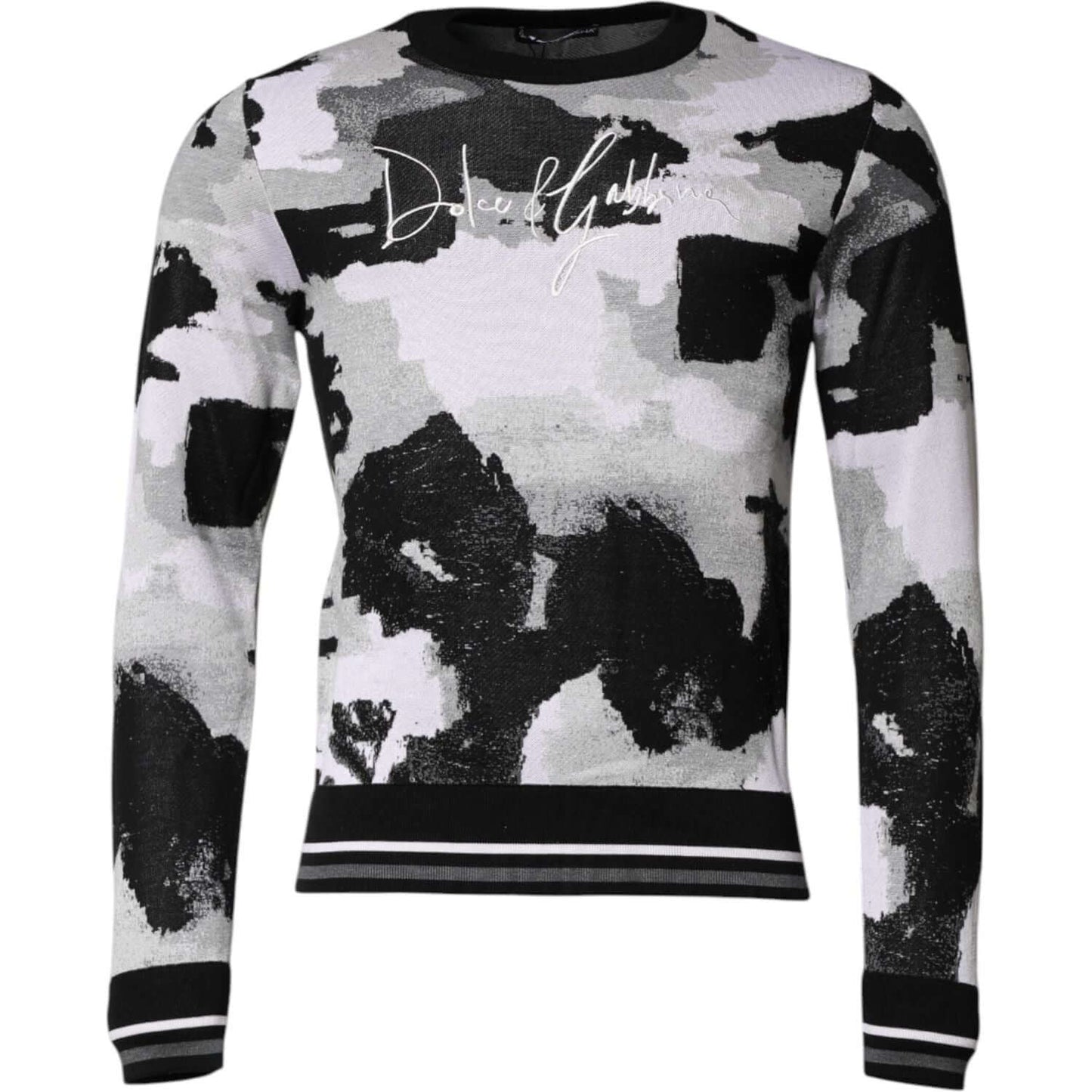 Dolce & Gabbana Multicolor Logo Crew Neck Pullover Sweater TSH90497-46