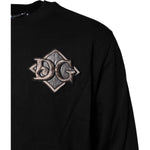 Dolce & Gabbana Black Logo Embroidery Sweatshirt Sweater TSH90583-58