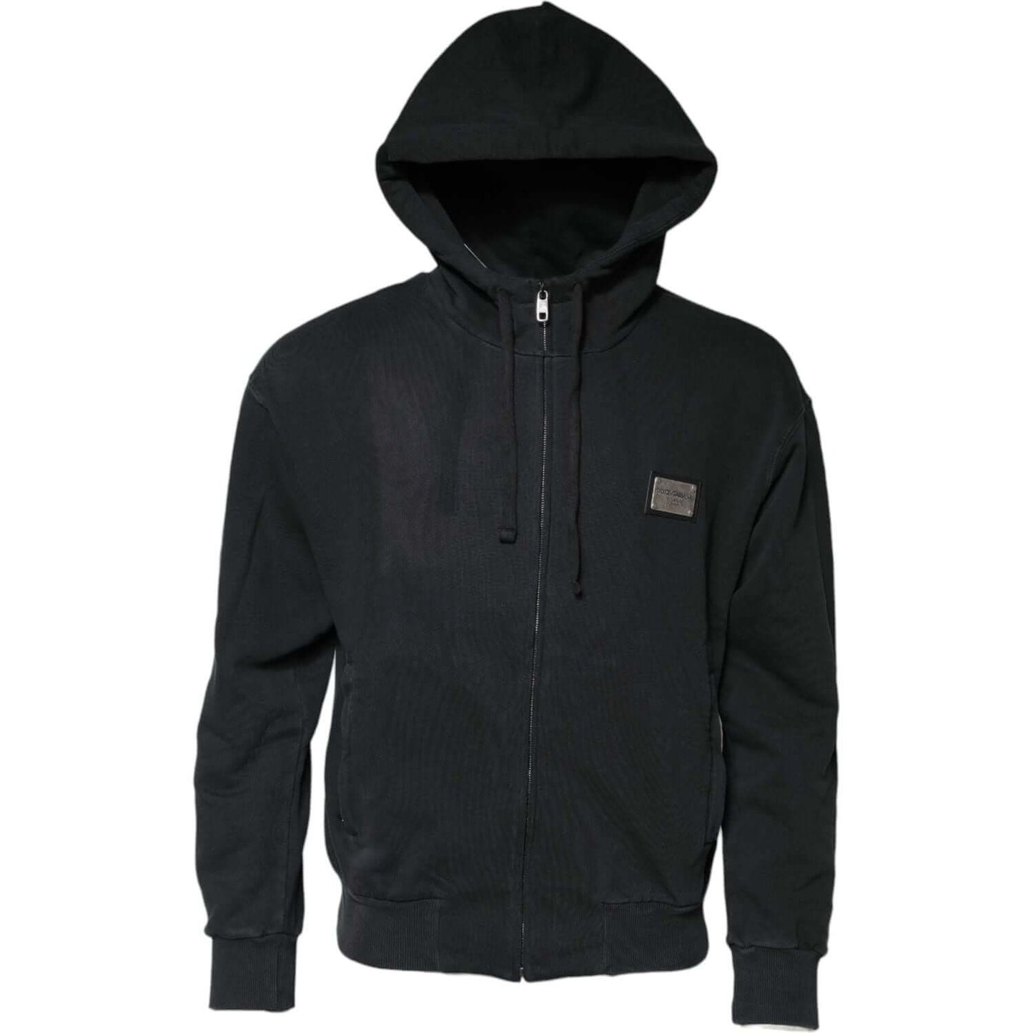 Dolce & Gabbana Black Logo Full Zip Hooded Men Sweatshirt Sweater TSH90596-44