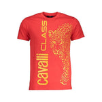 Cavalli Class Red Cotton T-Shirt CA-28589-L