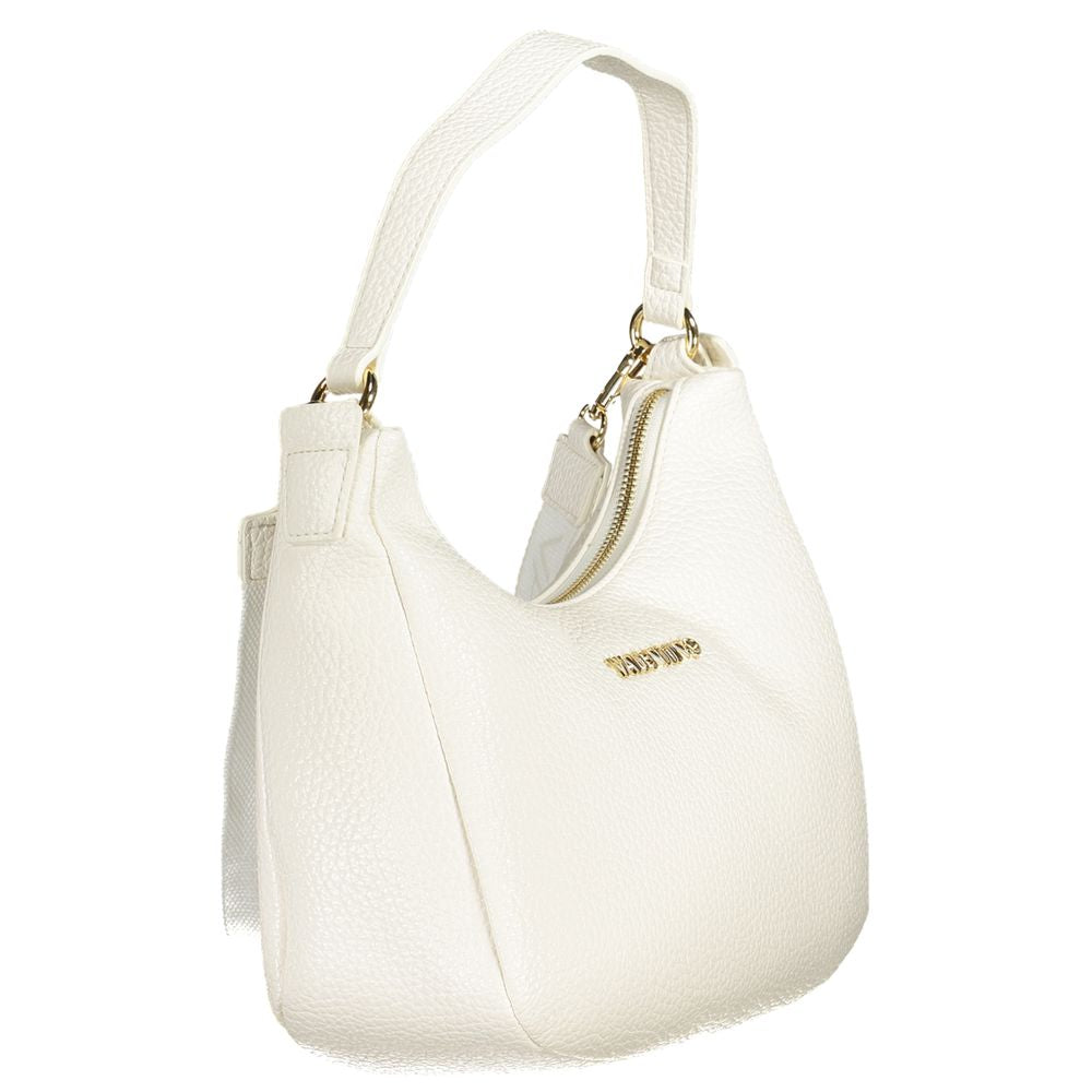 Mario Valentino White Polyethylene Women Handbag with adjustable strap and zip closure