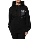 Dolce & Gabbana Black Logo Hooded Full Zip Sweatshirt Jacket JKT41297-38