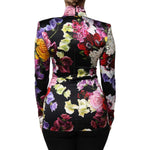 Dolce & Gabbana Multicolor Ortensies Long Sleeves Blouse Top TSH87590-40