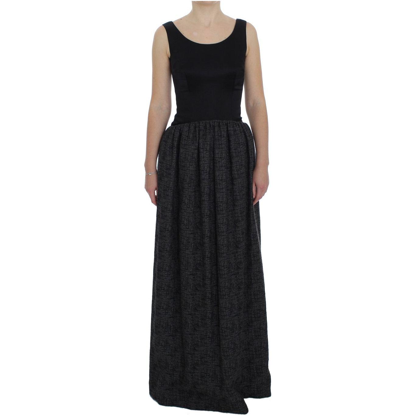 Dolce & Gabbana Elegant Black Full-Length Sheath Dress Dolce & Gabbana Black