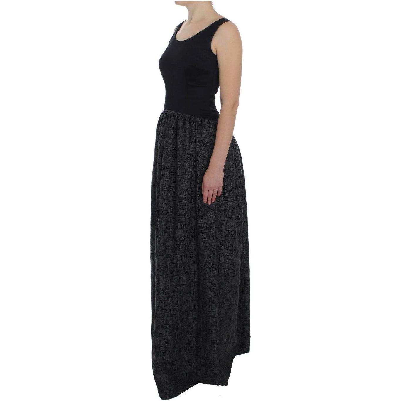 Dolce & Gabbana Elegant Black Full-Length Sheath Dress Dolce & Gabbana Black