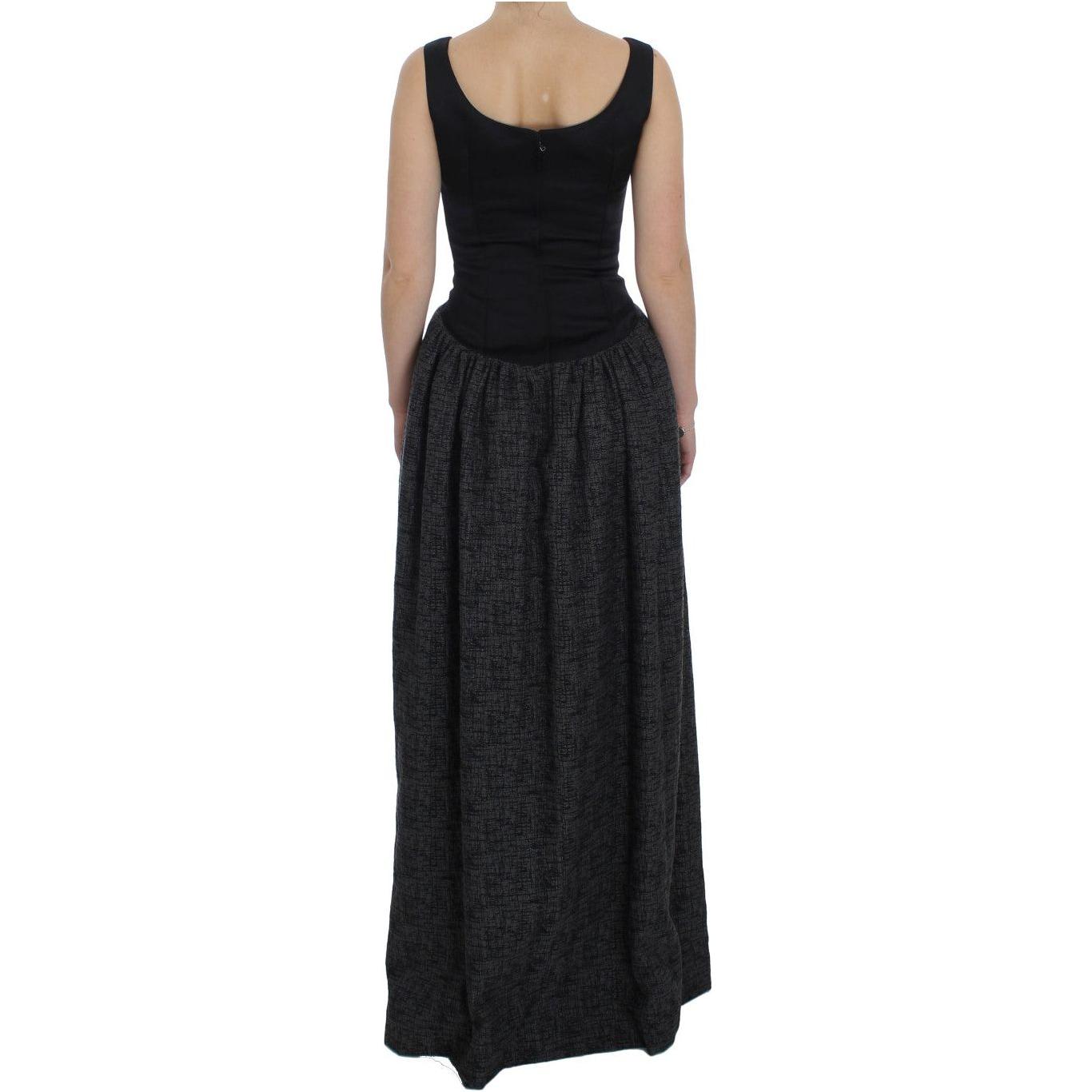 Dolce & Gabbana Elegant Black Full-Length Sheath Dress Dolce & Gabbana Black