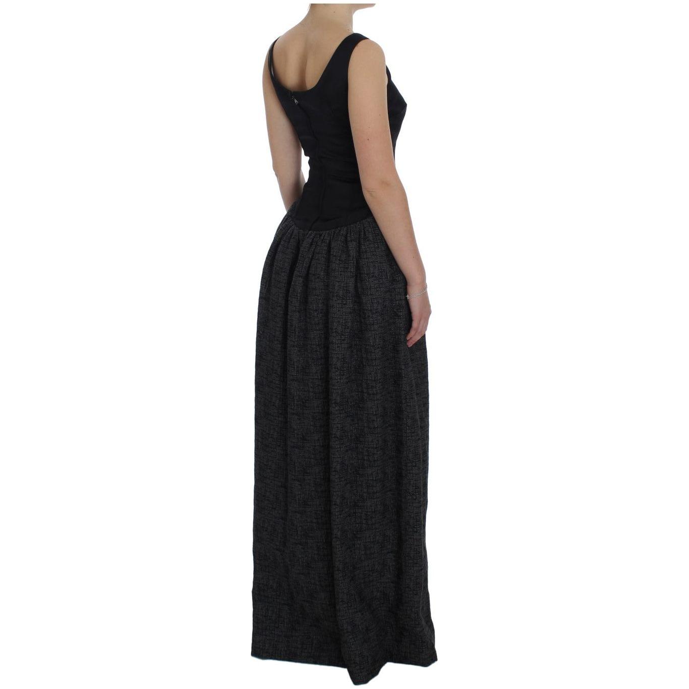 Dolce & Gabbana Elegant Black Full-Length Sheath Dress Dolce & Gabbana Black