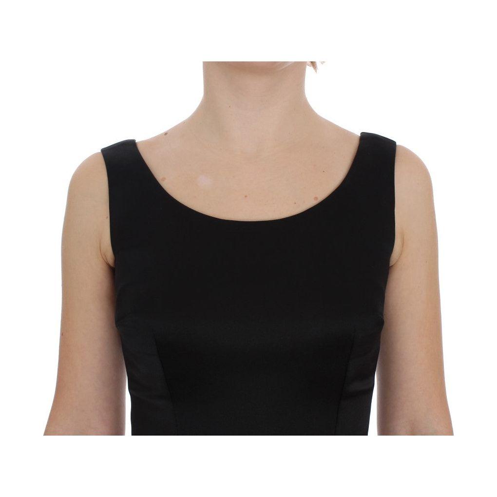 Dolce & Gabbana Elegant Black Full-Length Sheath Dress Dolce & Gabbana Rosy Brown