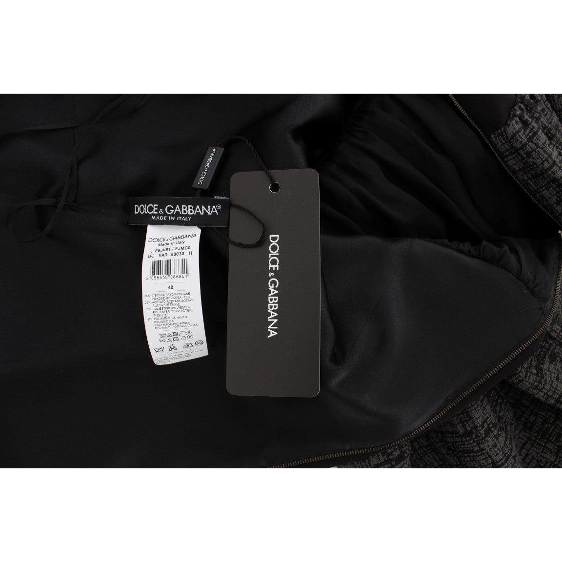 Dolce & Gabbana Elegant Black Full-Length Sheath Dress Dolce & Gabbana Black