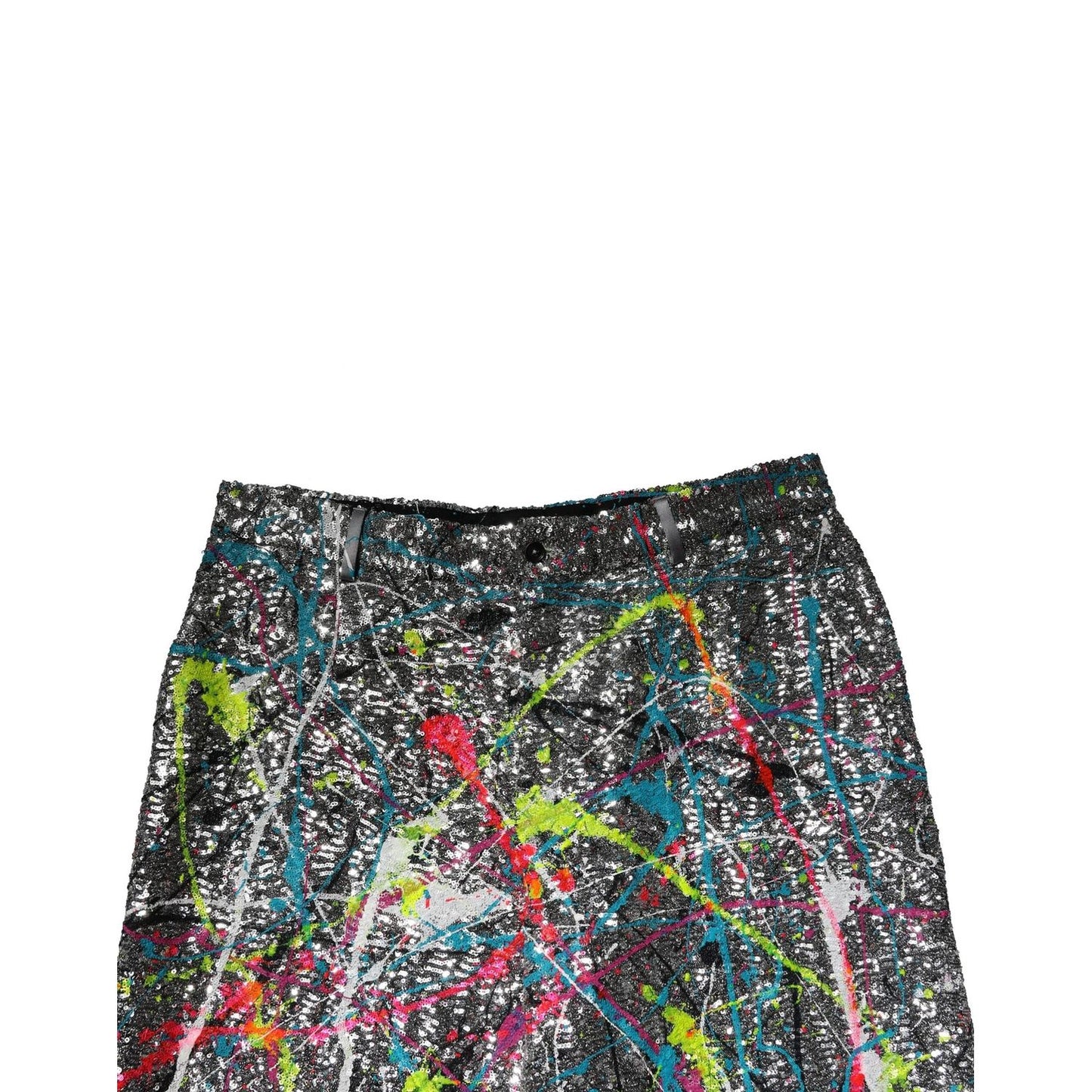 Dolce & Gabbana Multicolor Sequined Embellished Pants PAN76432-46