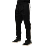 Dolce & Gabbana Black Cotton Mid Waist Jogger Pants PAN76475-50