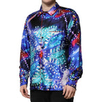 Dolce & Gabbana Multicolor Printed Silk Lounge Casual Shirt TSH90483-37