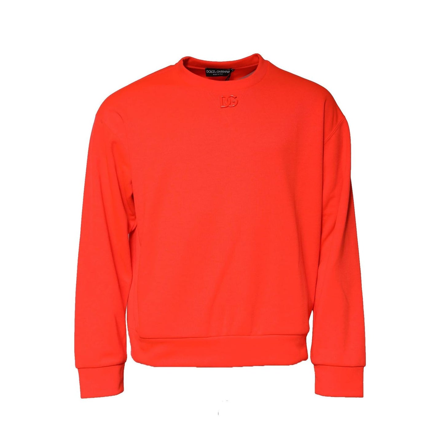 Dolce & Gabbana Orange Polyester DG Logo Sweatshirt Sweater