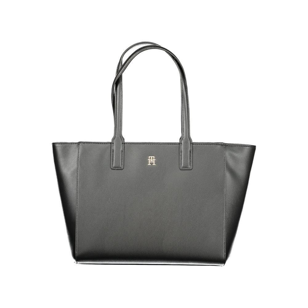Tommy Hilfiger Black Recycled Polyester Women Handbag TO-36364