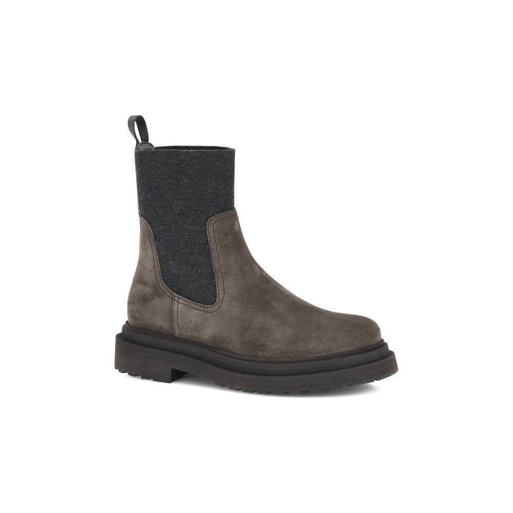 Brunello Cucinelli Suede Ankle Boots 1728,72470364320,Boots - Women - Shoes,Brown,Brunello Cucinelli,EU36.5/US6.5,EU36/US6,EU37.5/US7.5,EU37/US7,EU38.5/US8.5,EU38/US8,EU39/US9,EU40/US10,EU41/US11,New with tags,Shoes,Women,Women - Shoes Brunello Cucinelli