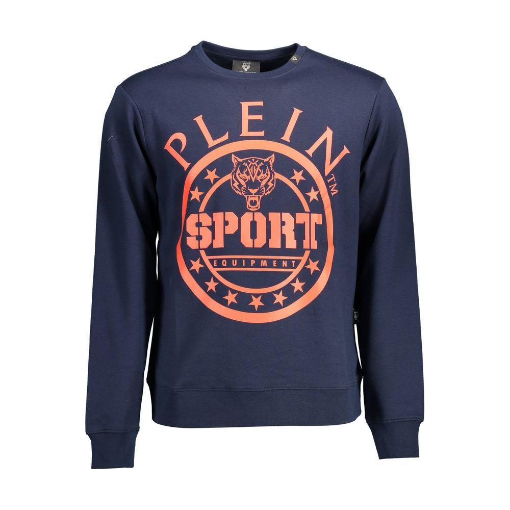 Plein Sport Blue Cotton Men Sweater