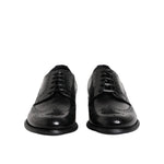 Dolce & Gabbana Black Leather Derby Wingtip Formal Shoes MV7256-41