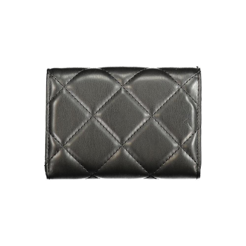 Mario Valentino Black Polyethylene Wallet VA-36197