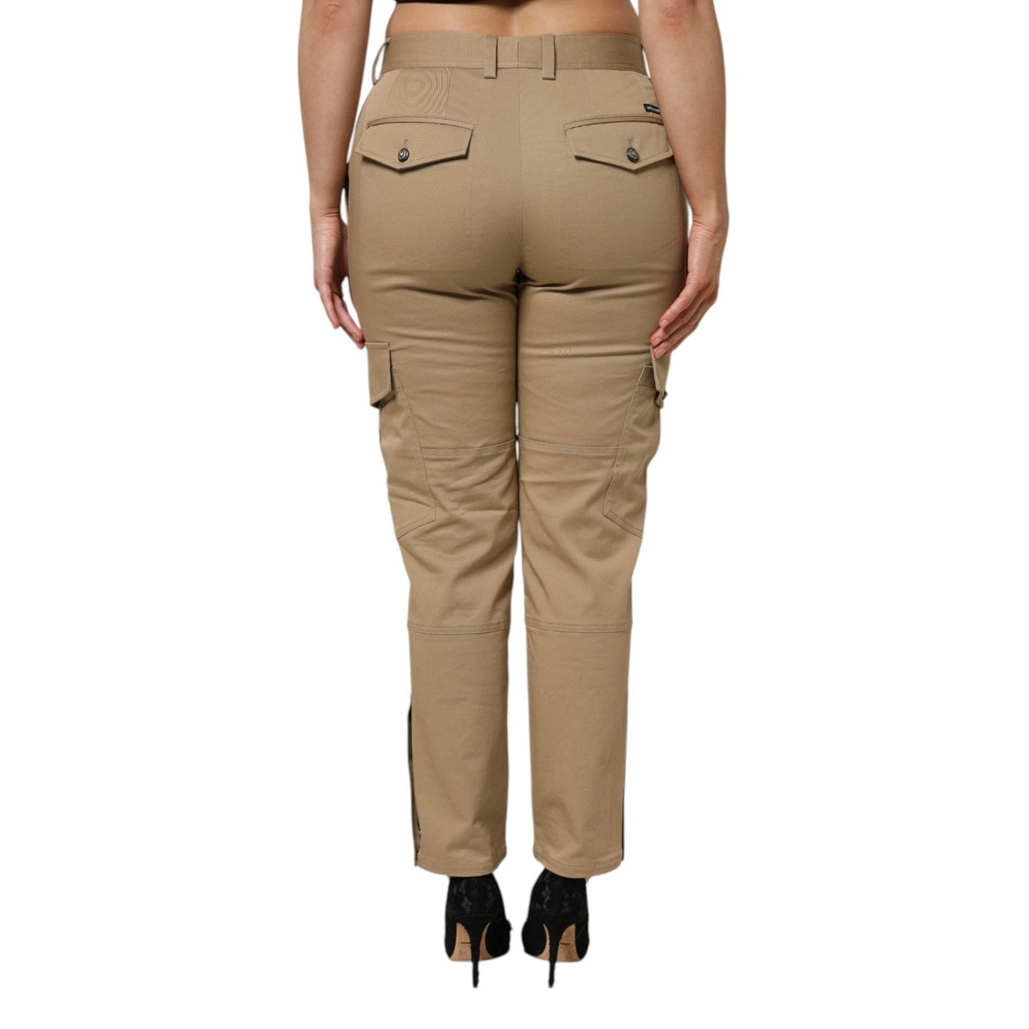 Dolce & Gabbana Brown Cotton Cargo Tapered Pants PAN76504-42